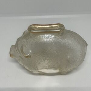 Vintage Anchor Hocking Clear Glass Coin Piggy Bank~Carnival Game Choice Prize~A